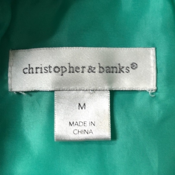Christopher & BANKS - Seafoam Green Quilted Full Zip Front Vest - Size Medium - Picture 4 of 7